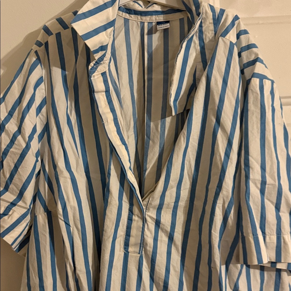 Old Navy Blue and White Striped Mini Dress